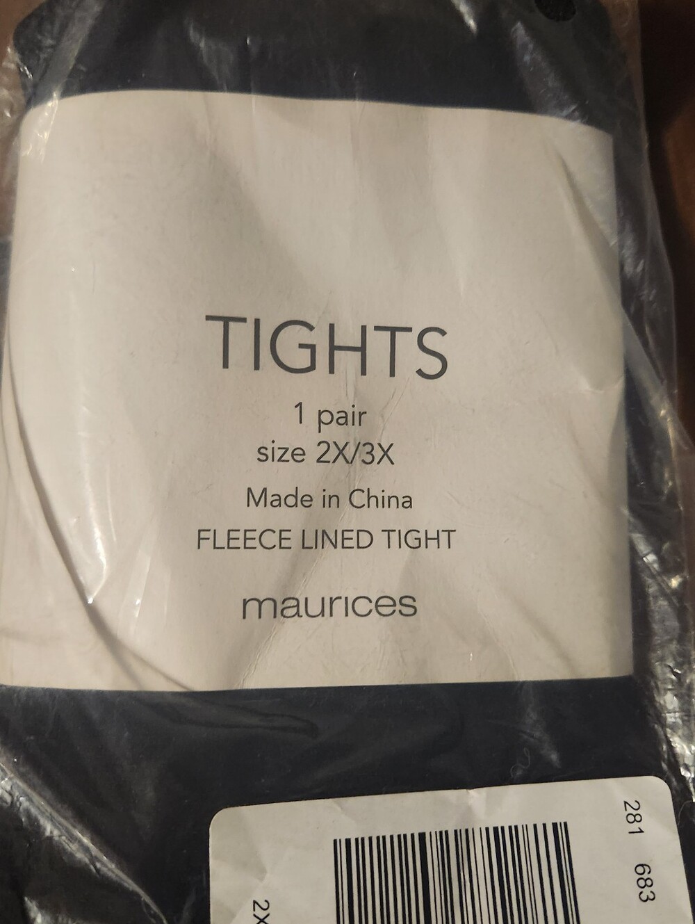 Maurices Black Fleece-Lined Tights - Picture 2 of 6
